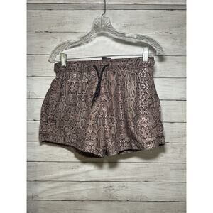 H &M Women’s Snake Print Medium Summer Short Lightweight Drawstring Waist M EUC